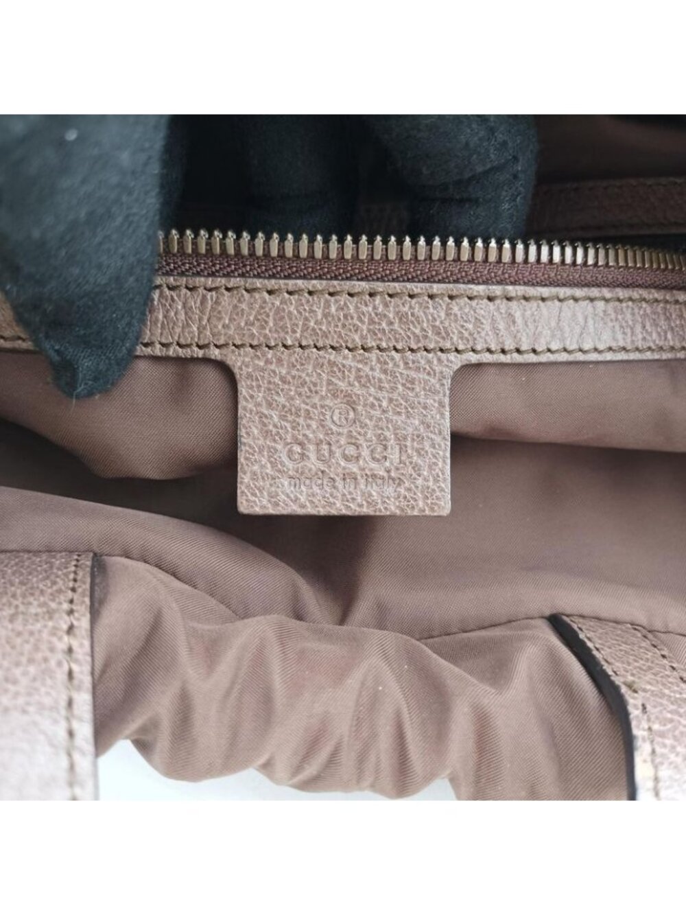 ★SOLD★ Gucci GG Supreme Drawstring Beige Yellow Canvas Leather Tote - Picture 10 of 15